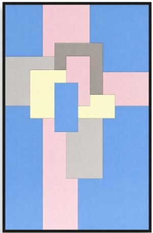 Tableau en bois peint pastel 90 × 60 cm