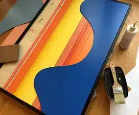 préparation tableau bois travail artisanal atelier artiste marly le roi yvelines