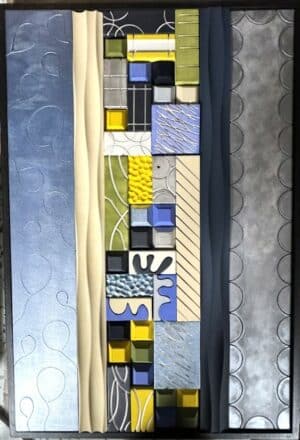 Géométrie Fusionnelle – Tableau Contemporain Abstrait en Relief